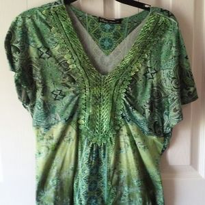 Cap Sleeve V-neck blouse